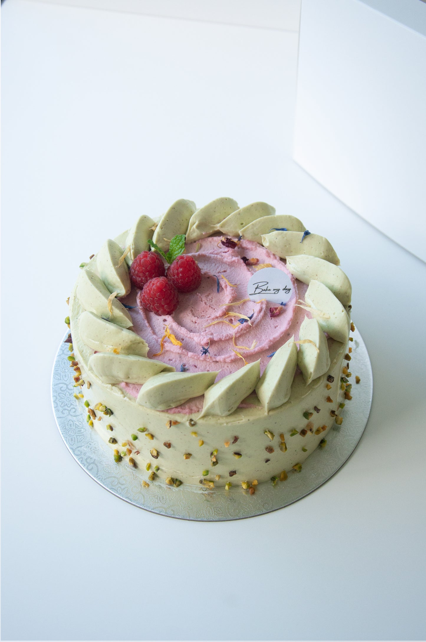Pistachio Raspberry Cake