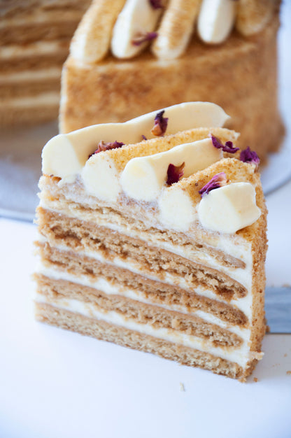 Golden Crumb Honey Cake